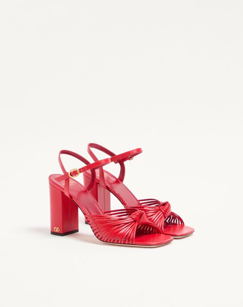 Valentino Garavani - Annet Kidskin Sandal 90mm - Coral - Woman - Sandals
